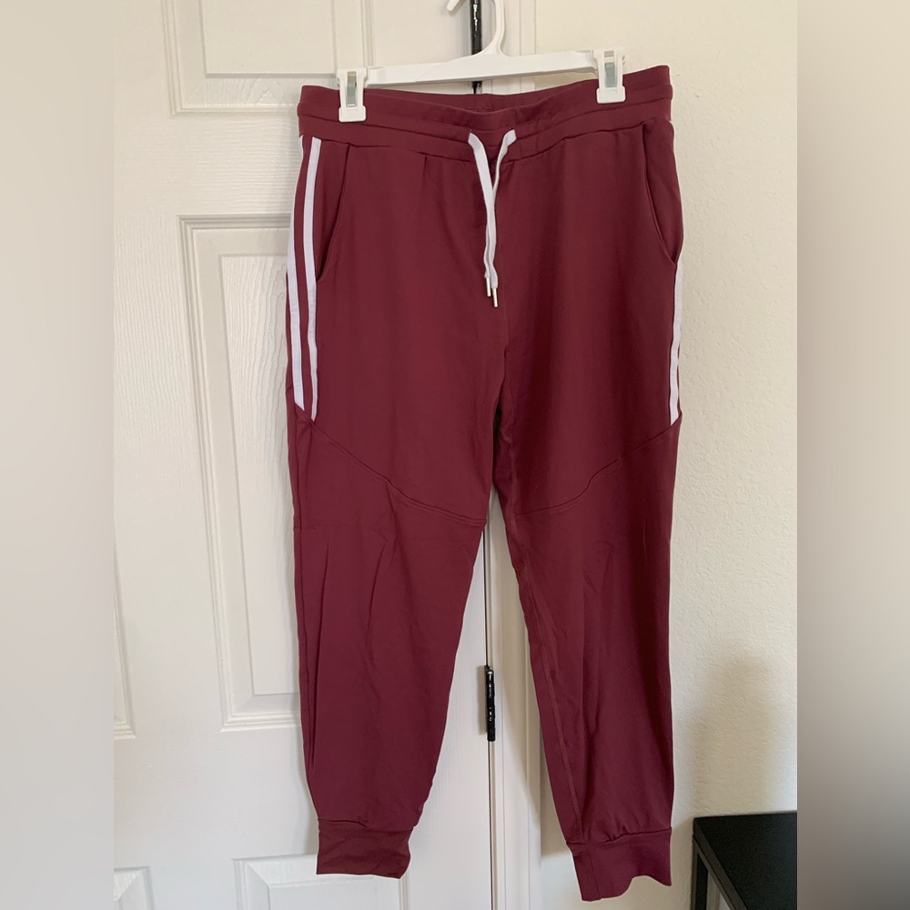 BUFFBUNNY striped burgundy Jasmine Joggers XL